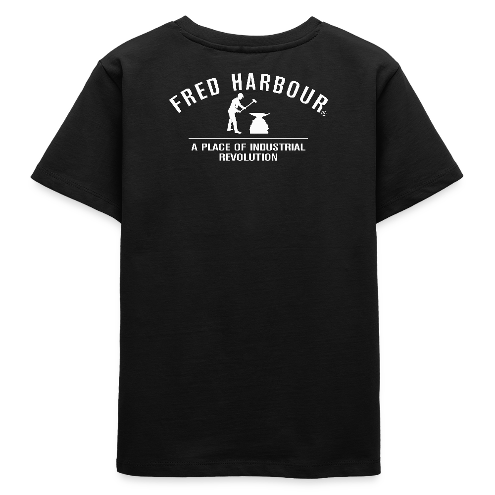 Teenager T-Shirt "Ski & Dog" - Schwarz