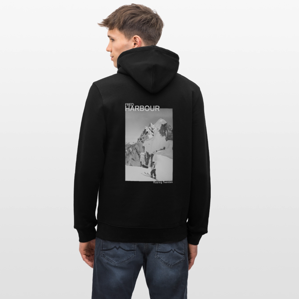 Unisex Hoodie "Ski & Dog" - Schwarz