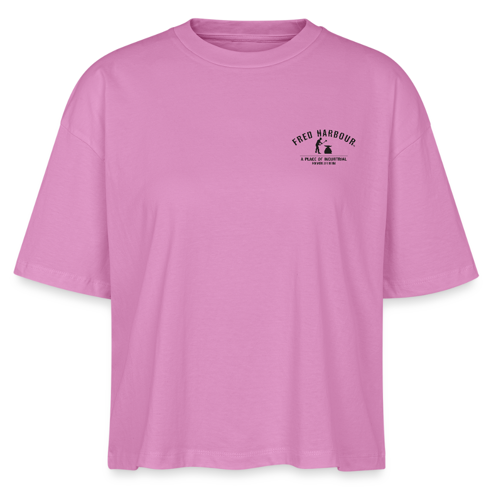 Women Boxy T-Shirt "Airship 1926" - Pink