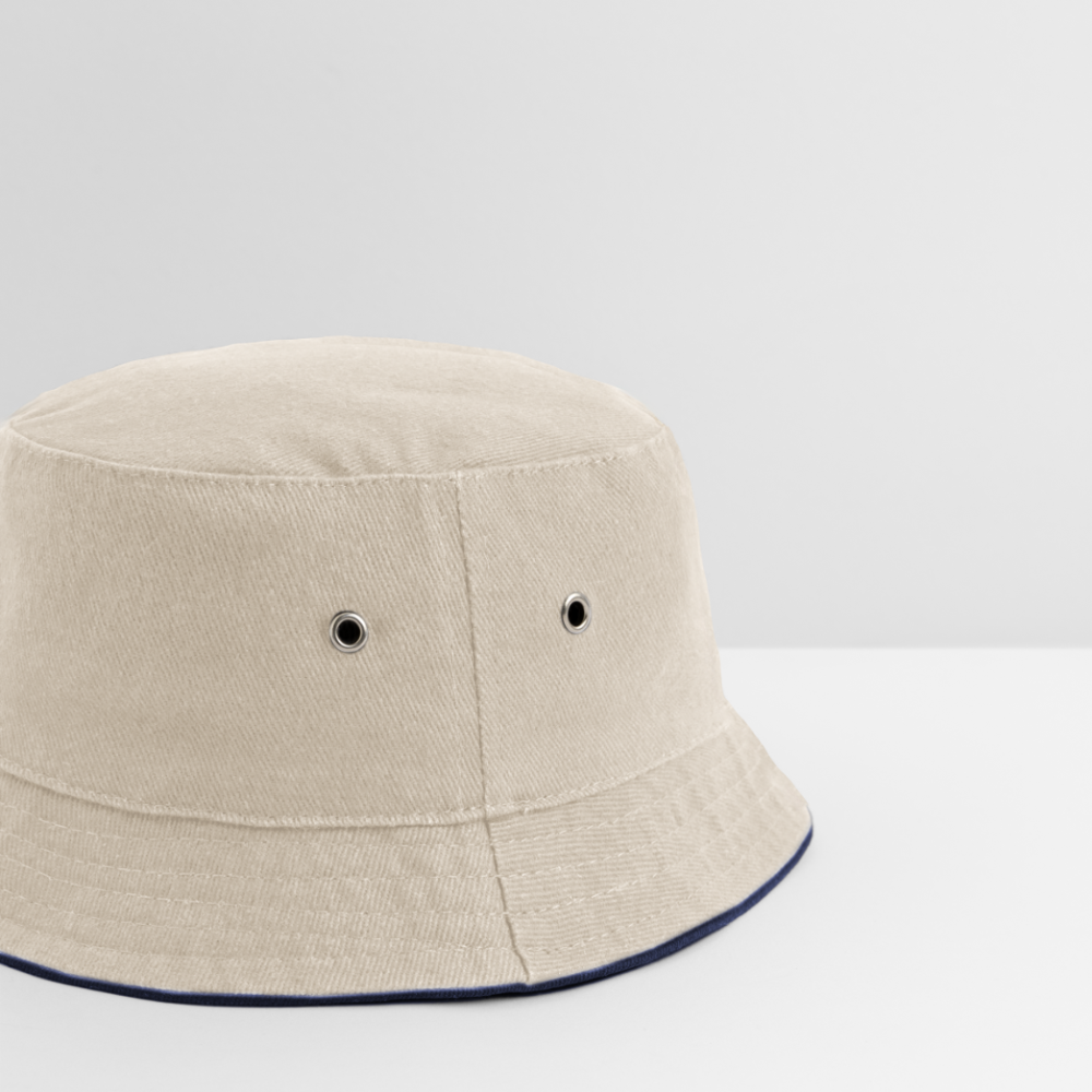 Kinder Bucket Hat - Natur/Navy