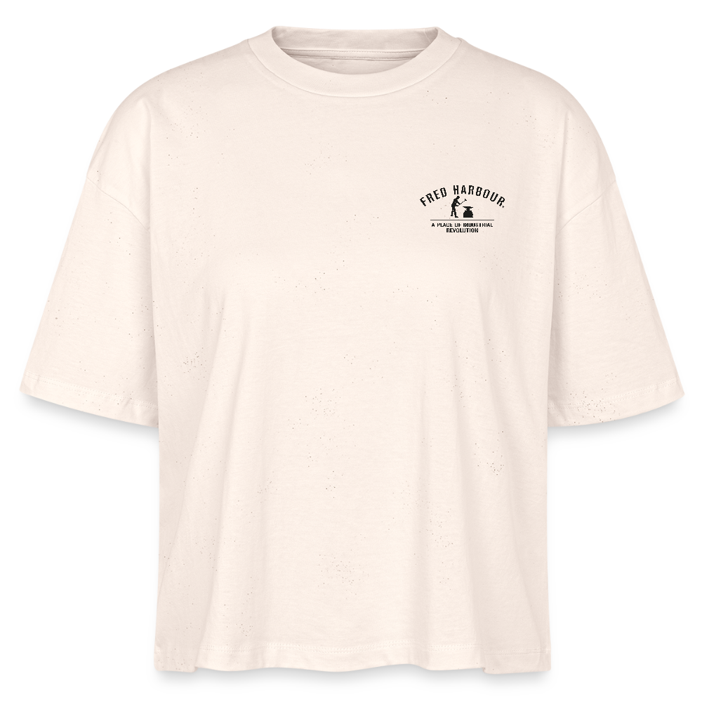 Women Boxy T-Shirt "Sailing II" - Weißgrau