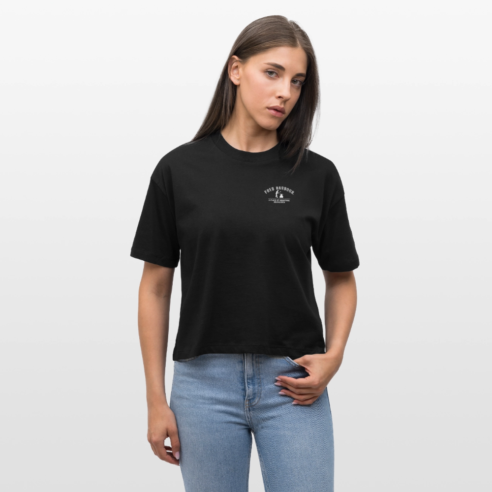 Women Boxy T-Shirt  "Airship 1926" - Schwarz