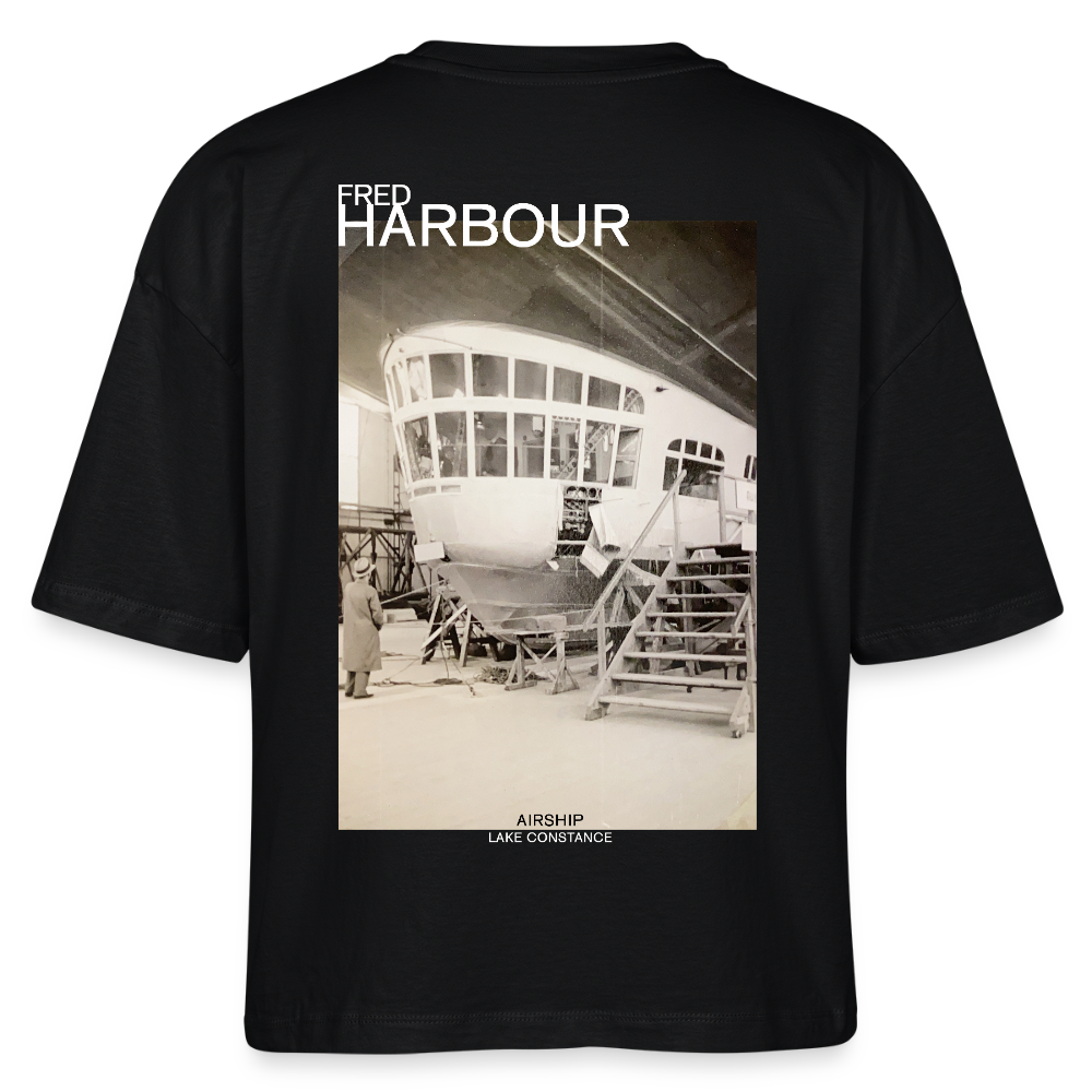 Women Boxy T-Shirt  "Airship 1926" - Schwarz