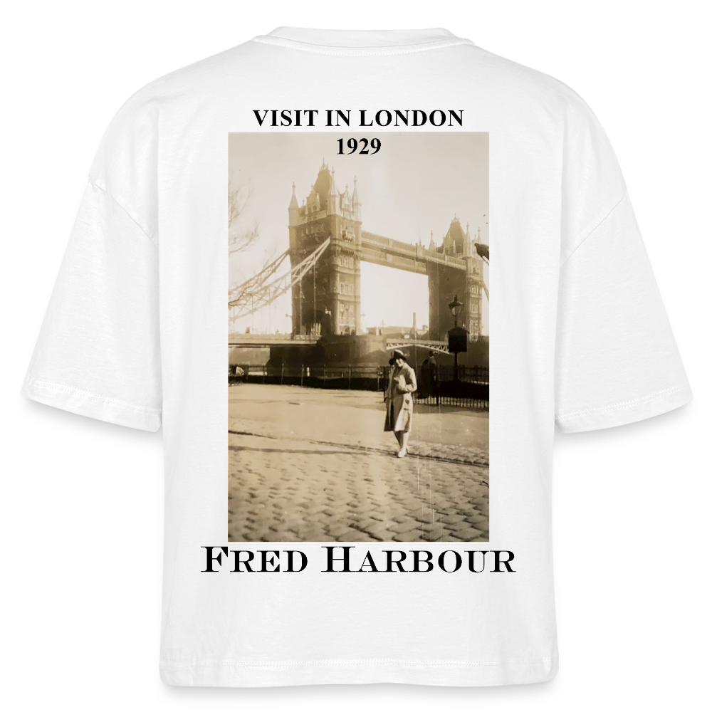 Women Boxy T-Shirt "The Bridge" - Weiß