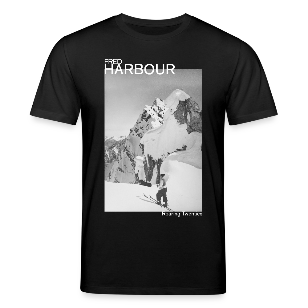 Unisex T-Shirt "Ski & Dog" - Schwarz