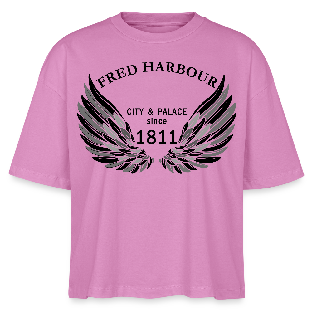 Women Boxy T-Shirt "Wings" - Pink