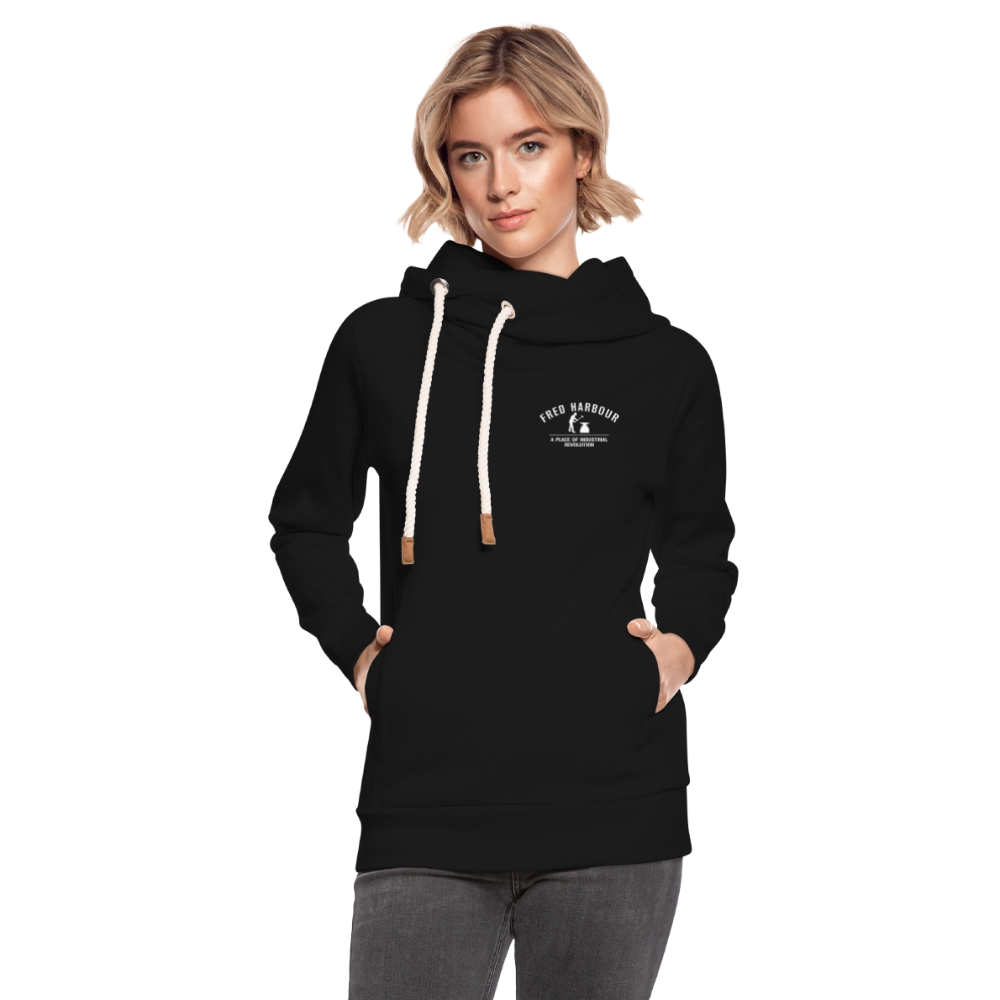 UNISEX Schalkragen Hoodie classic - Schwarz