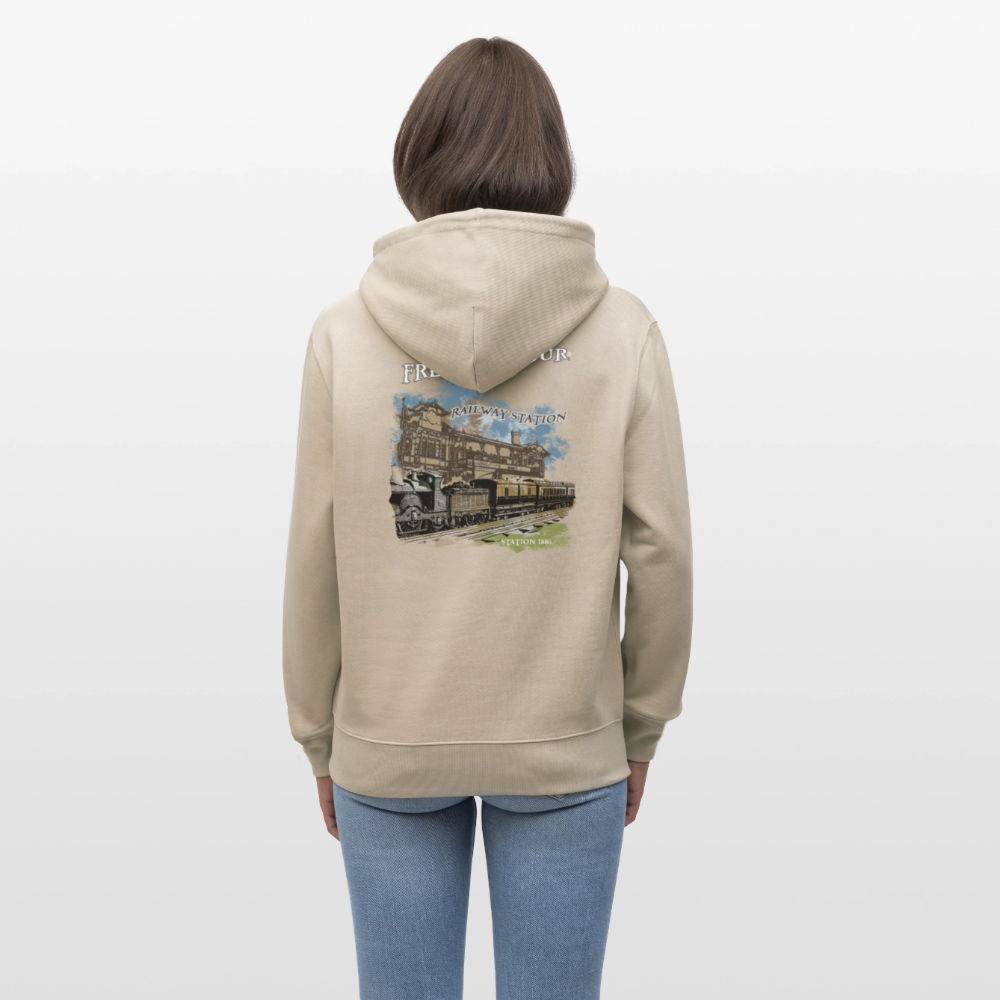 Unisex Hoodie "Station1886" - Beige
