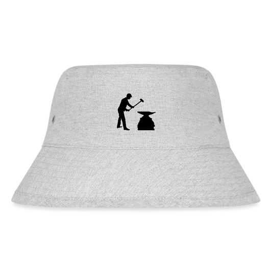 Recycelter Bucket Hat - Grau meliert