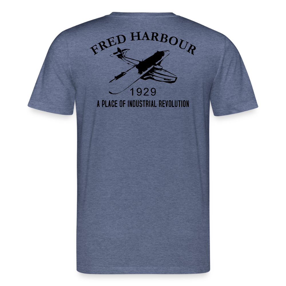 Unisex T-Shirt "Fly Alps II" - Dunkelblau meliert