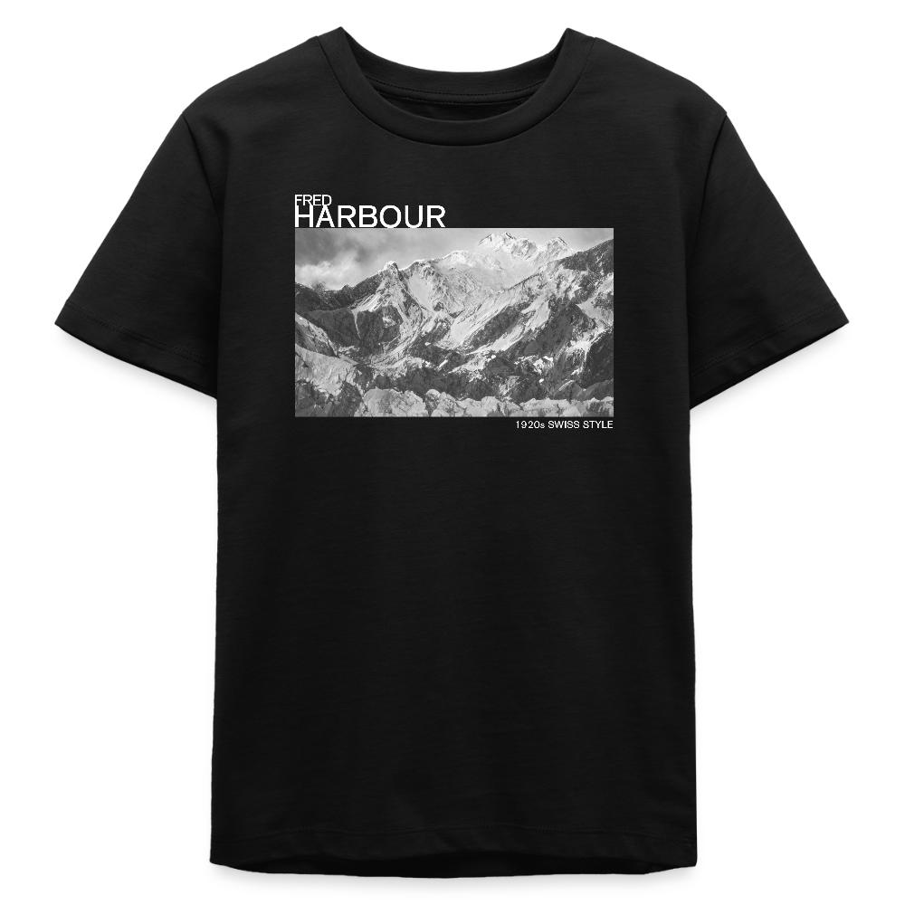 Teenager T-Shirt "Alps" - Schwarz