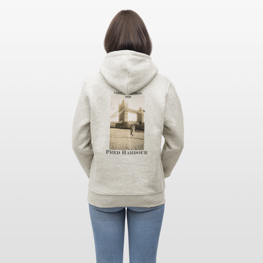 Unisex Hoodie "Bridge" - Beige meliert
