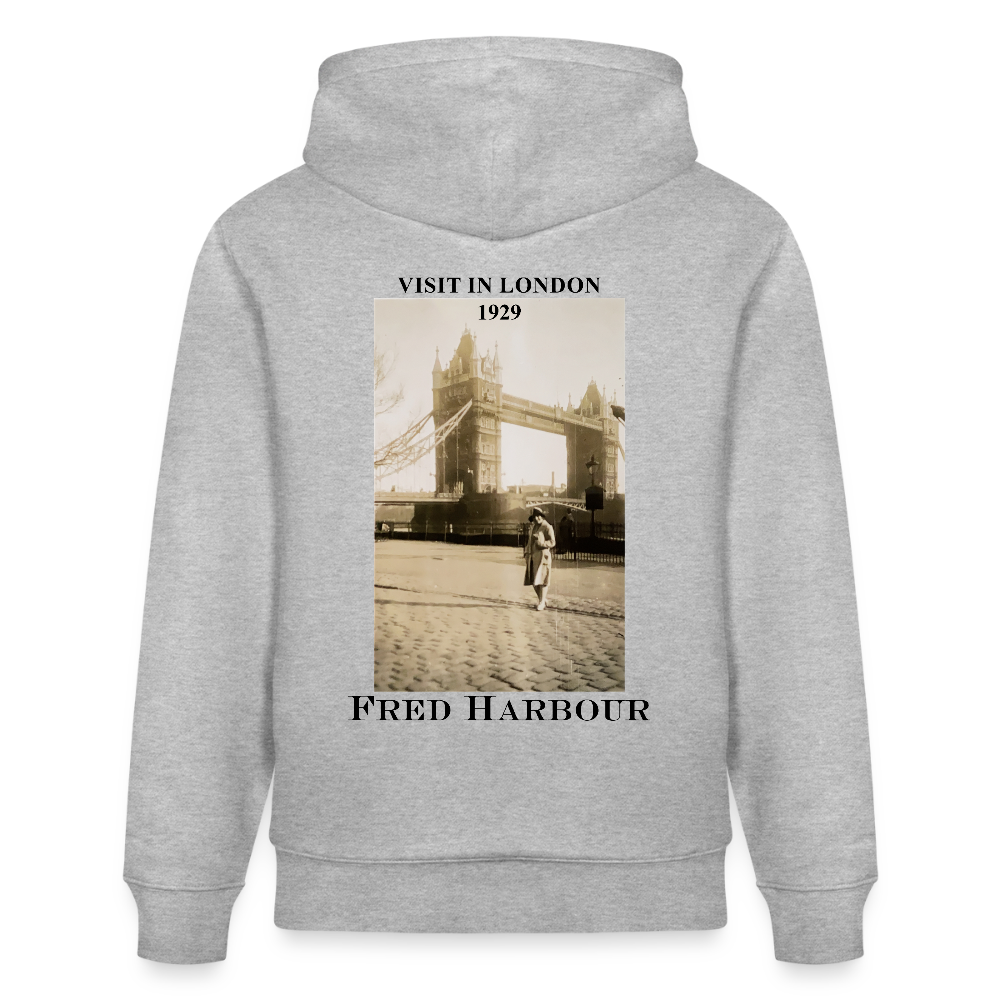 Unisex Hoodie "Bridge" - Grau meliert