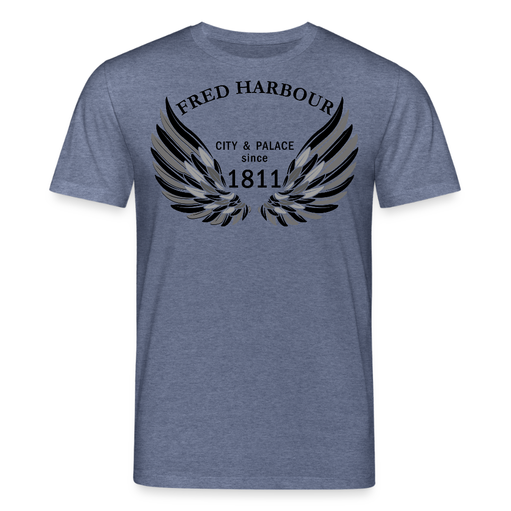 Unisex T-Shirt T-Shirt "Wings" - Dunkelblau meliert