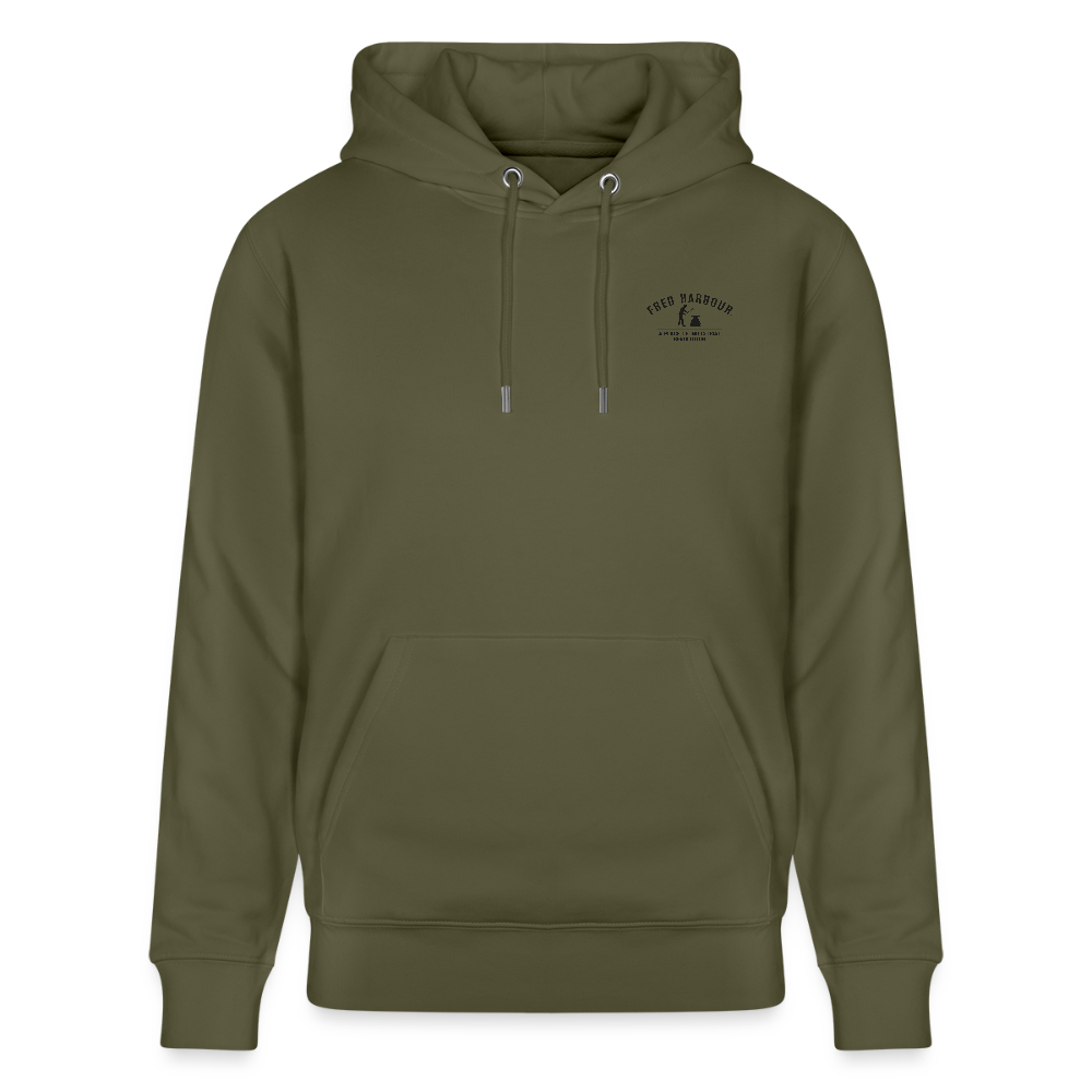 Unisex Hoodie "Station1886" - Khaki Grün