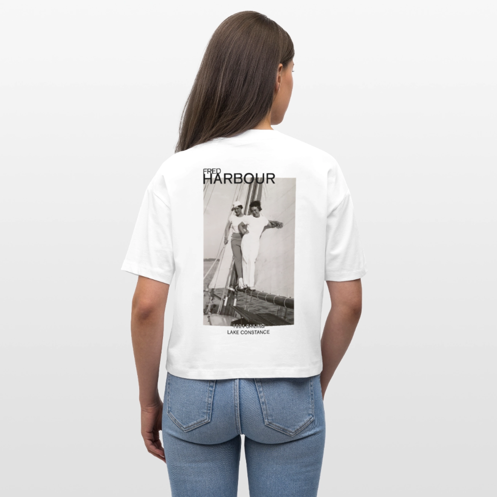 Women Boxy T-Shirt "Sailing II" - Weiß