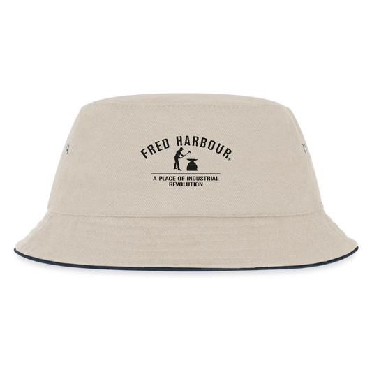 Kinder Bucket Hat - Natur/Navy