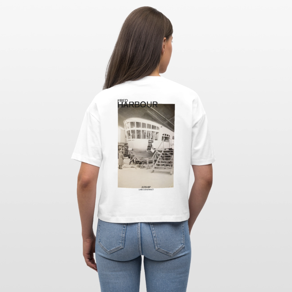 Women Boxy T-Shirt  "Airship 1926" - Weiß