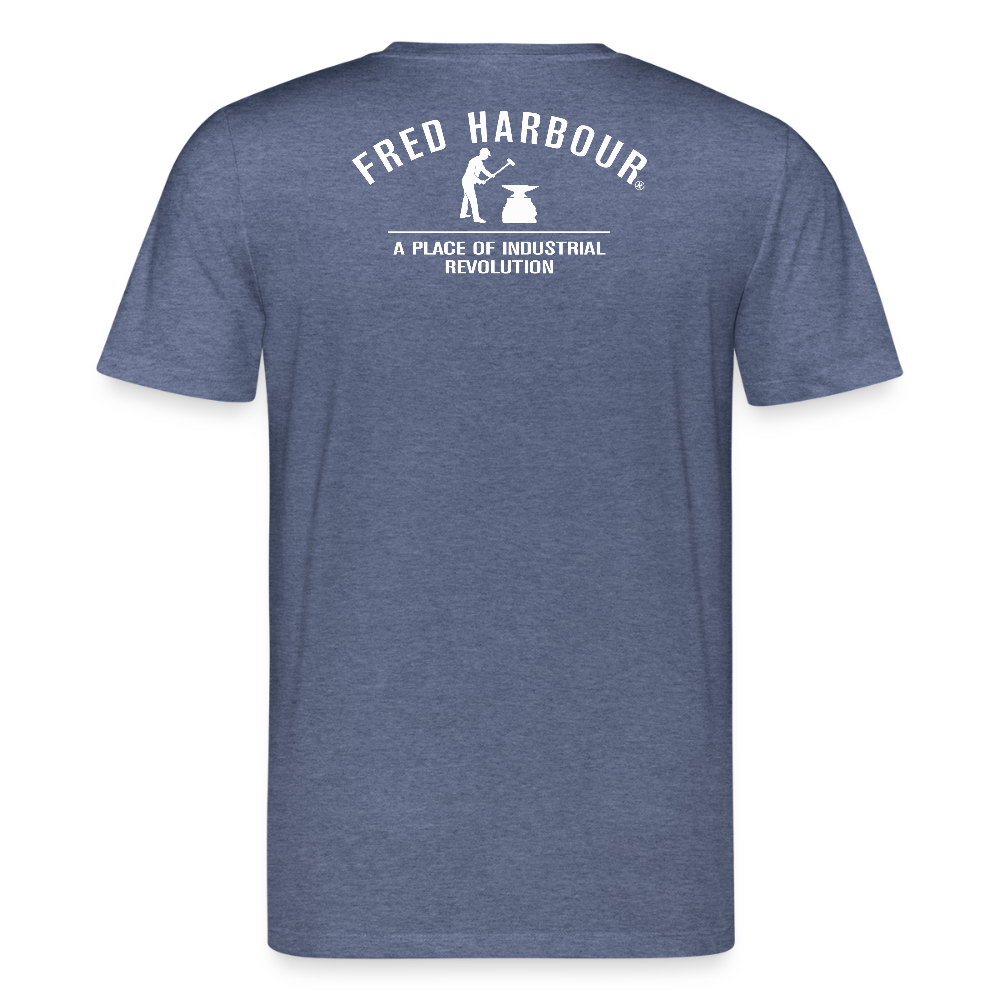 Unisex T-Shirt "Ski & Dog" - Dunkelblau meliert