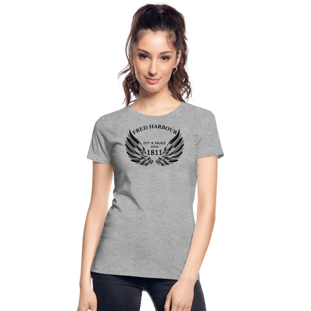 Women Premium T-Shirt "Wings" - Grau meliert