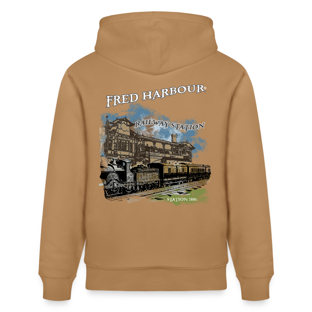 Unisex Hoodie "Station1886" - Karamell 