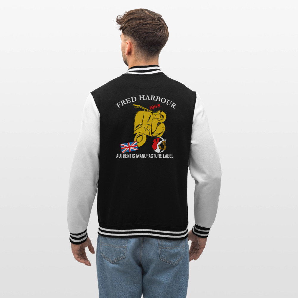 1968 Scooter College Jacket - Schwarz/Weiß