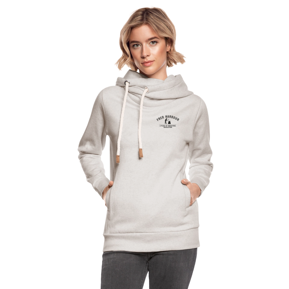UNISEX Schalkragen Hoodie classic - Beige meliert