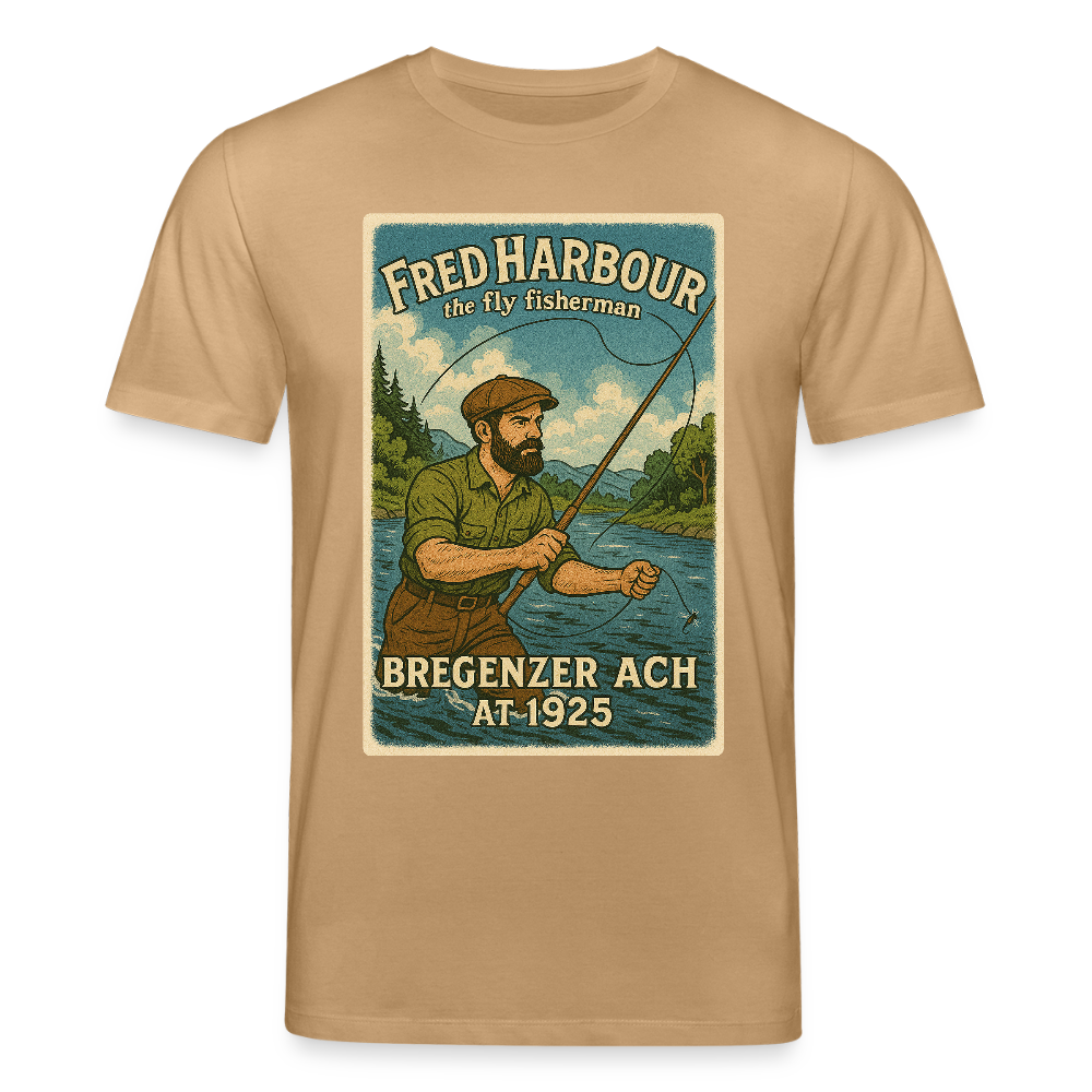 Unisex T-Shirt "The Fly Fisherman" - Karamell 