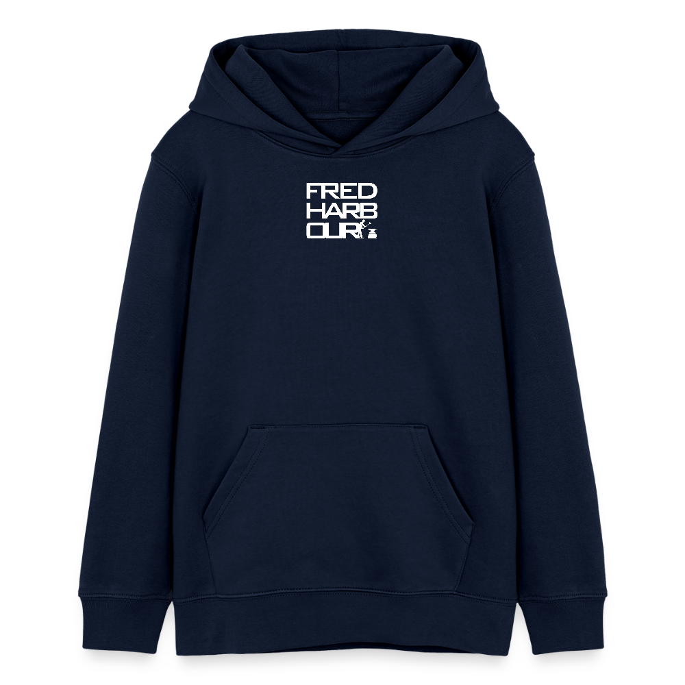 Teenager Unisex Hoodie "Ski & Dog" - Navy