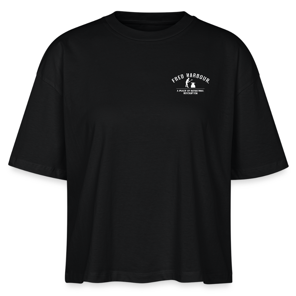 Women Boxy T-Shirt  "Airship 1926" - Schwarz