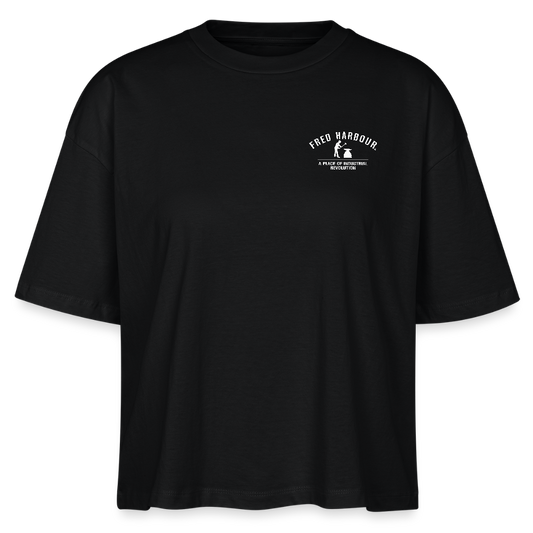 Women Boxy T-Shirt  "Airship 1926" - Schwarz