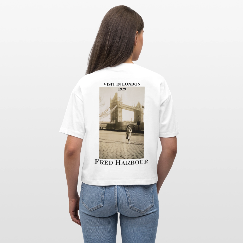 Women Boxy T-Shirt "The Bridge" - Weiß