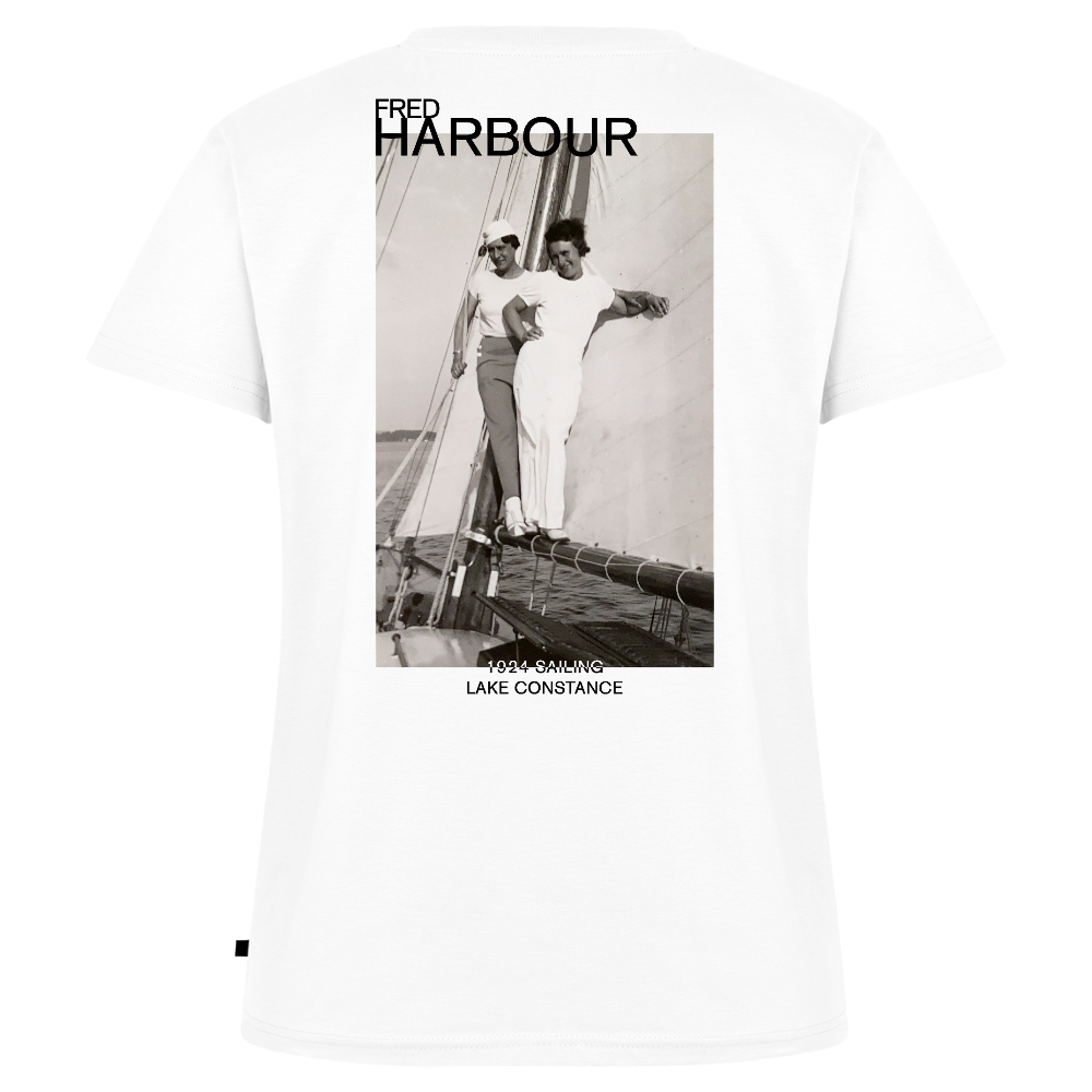 Women Premium V-Ausschnitt T-Shirt "Sailing II" - Weiß