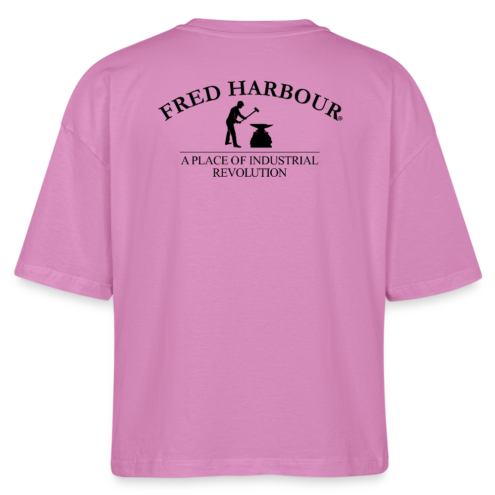 Women Boxy T-Shirt "MOD RIDE-sw" - Pink