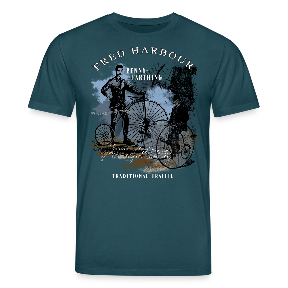 Unisex T-Shirt "penny farthing" - Dunkles Petrol