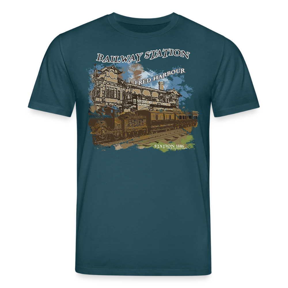 Unisex T-Shirt "Station 1886" - Dunkles Petrol