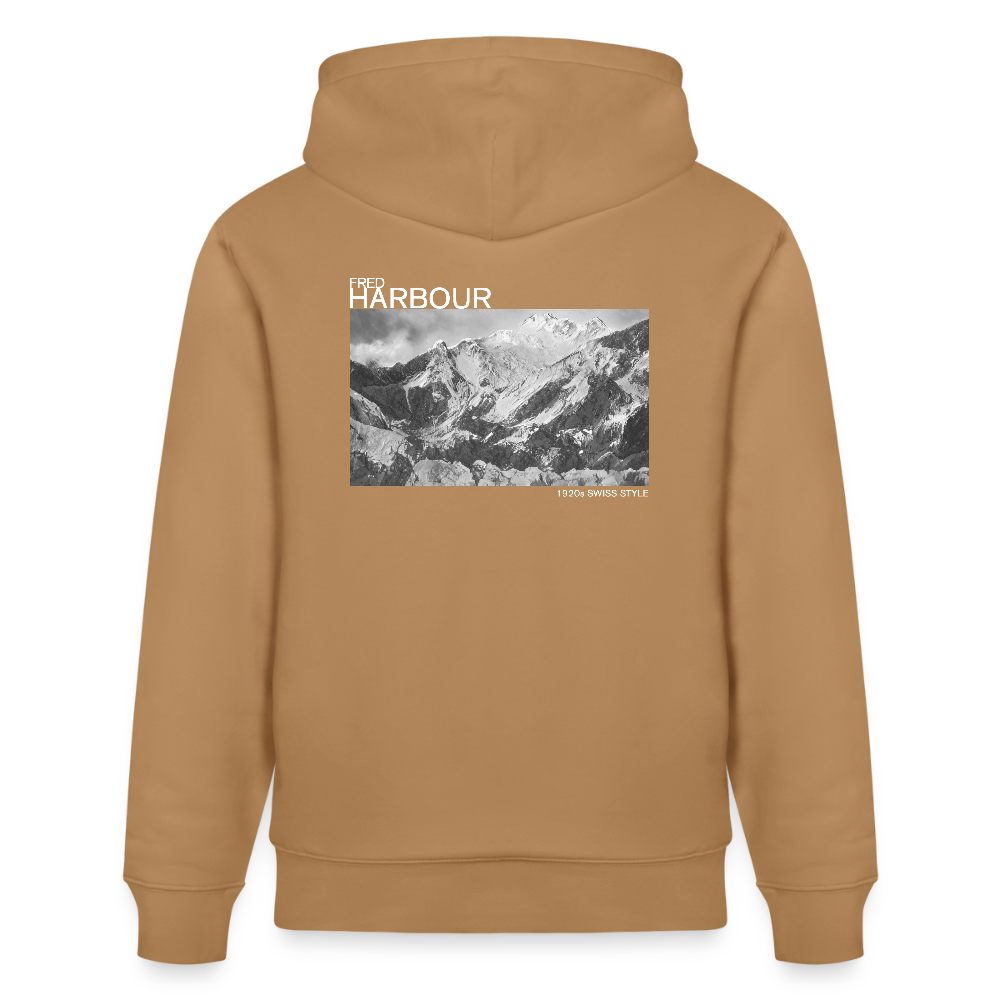 Unisex Hoodie Alps - Karamell 