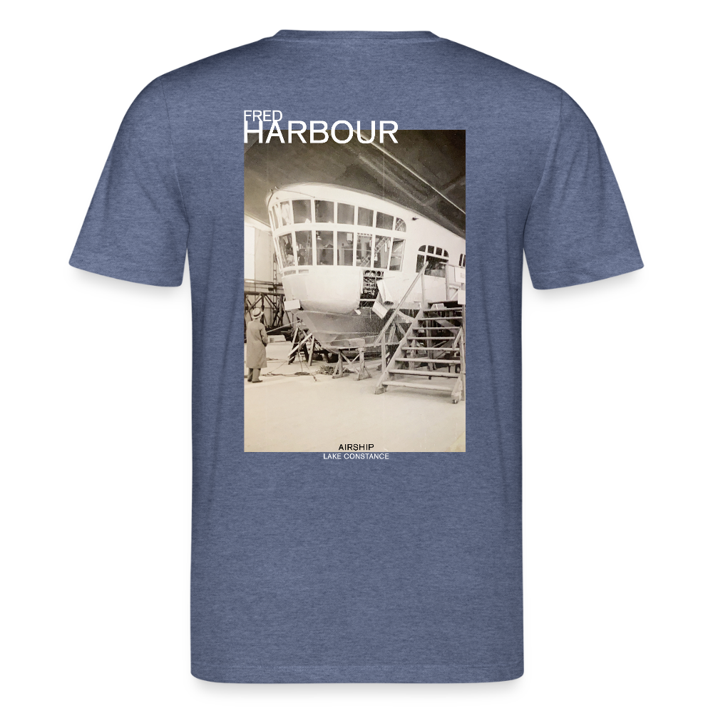 Unisex T-Shirt "Airship 1926" - Dunkelblau meliert
