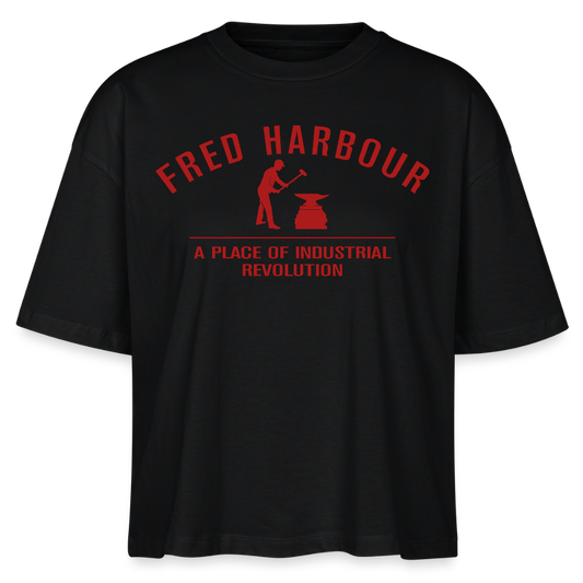 Women Boxy T-Shirt  "Classic" - Schwarz