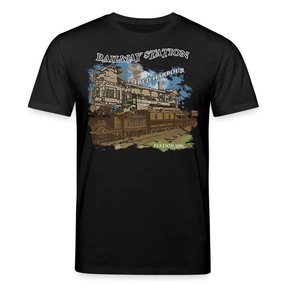 Unisex T-Shirt "Station 1886" - Schwarz
