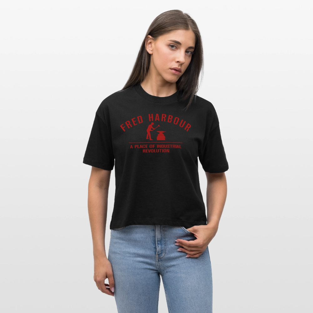 Women Boxy T-Shirt  "Classic" - Schwarz