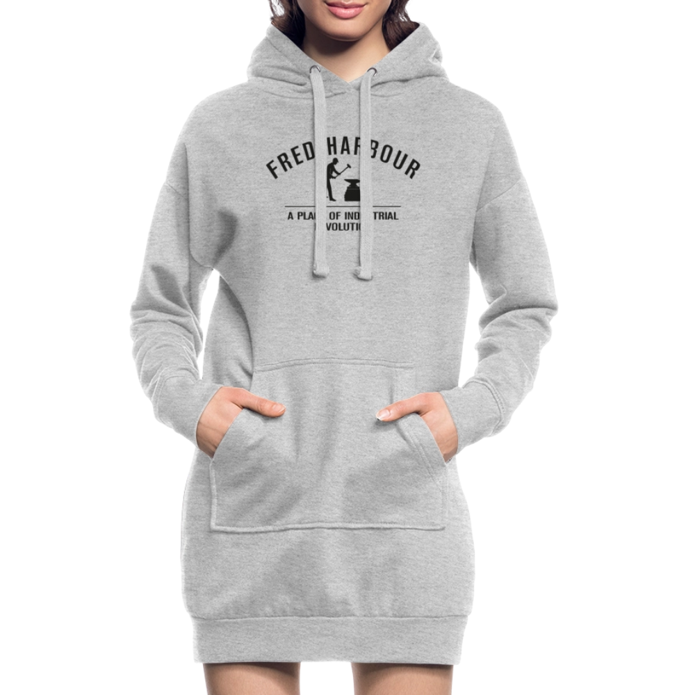 Hoodie Dress classic - Grau meliert