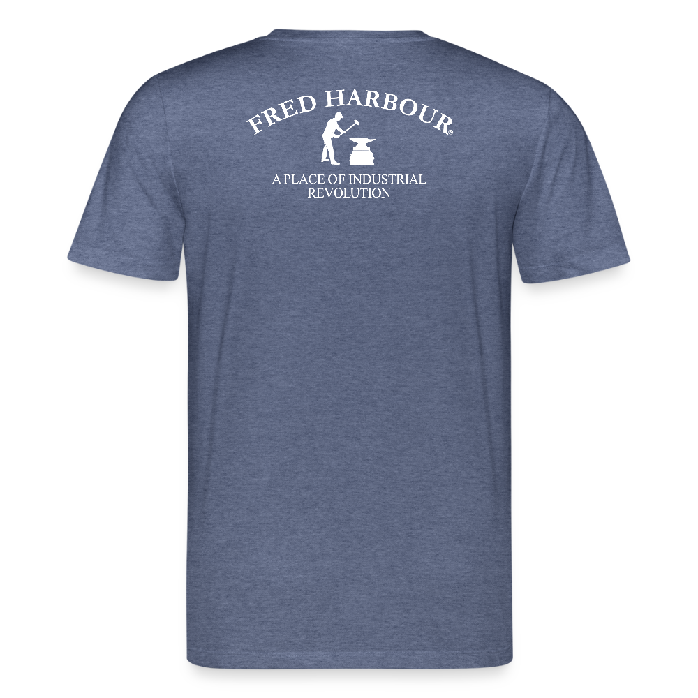 Unisex T-Shirt "penny farthing" - Dunkelblau meliert