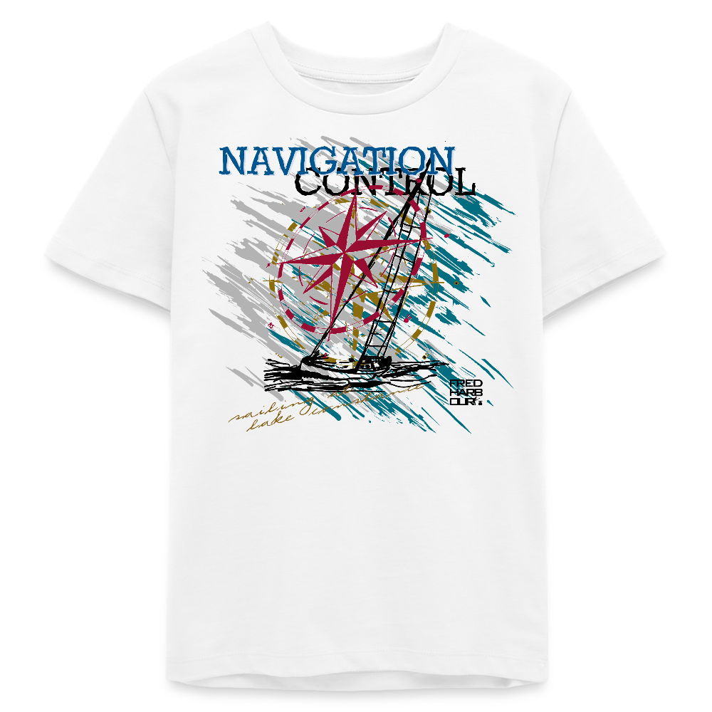 Teenager T-Shirt „Navigation Control“ - Weiß
