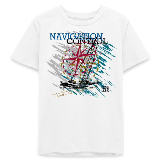 Teenager T-Shirt „Navigation Control“ - Weiß