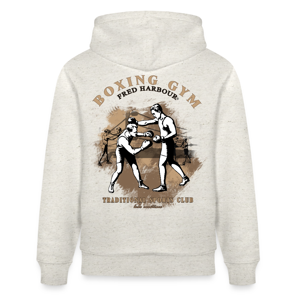 Unisex Hoody "boxing one" - Beige meliert