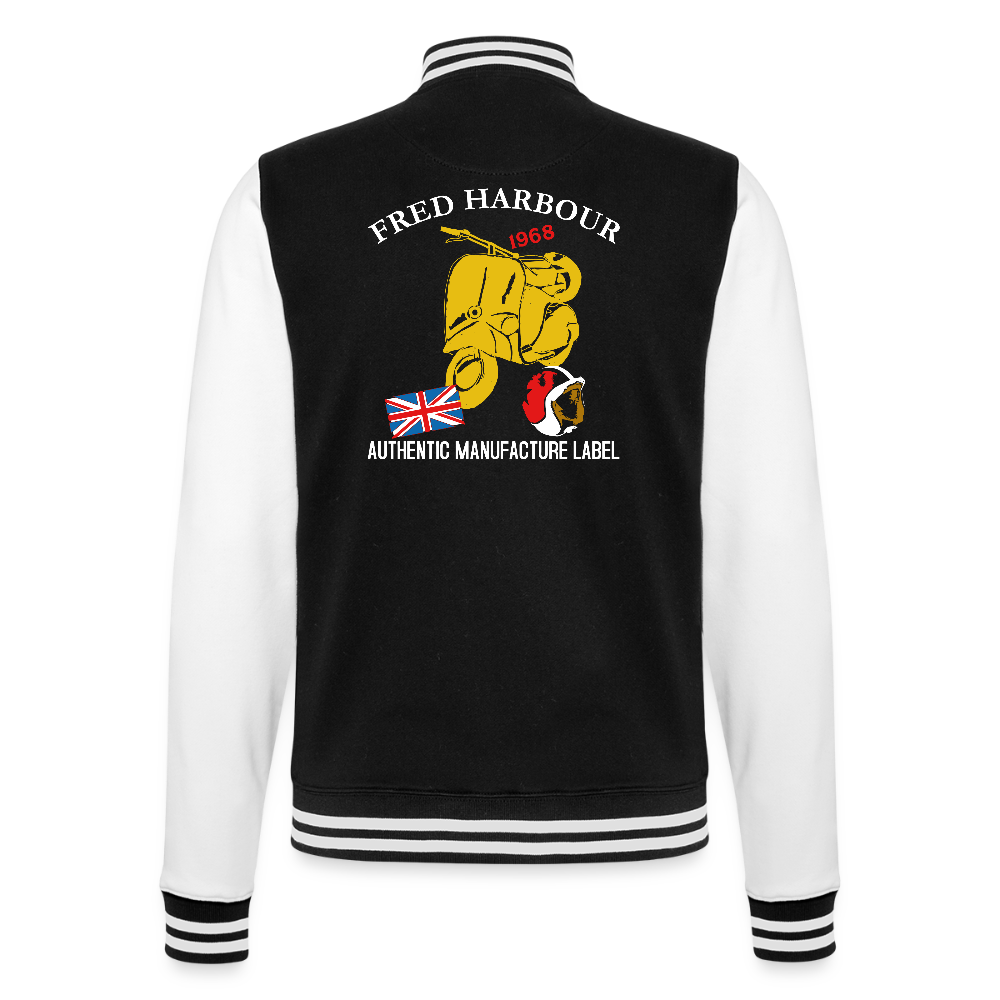 1968 Scooter College Jacket - Schwarz/Weiß