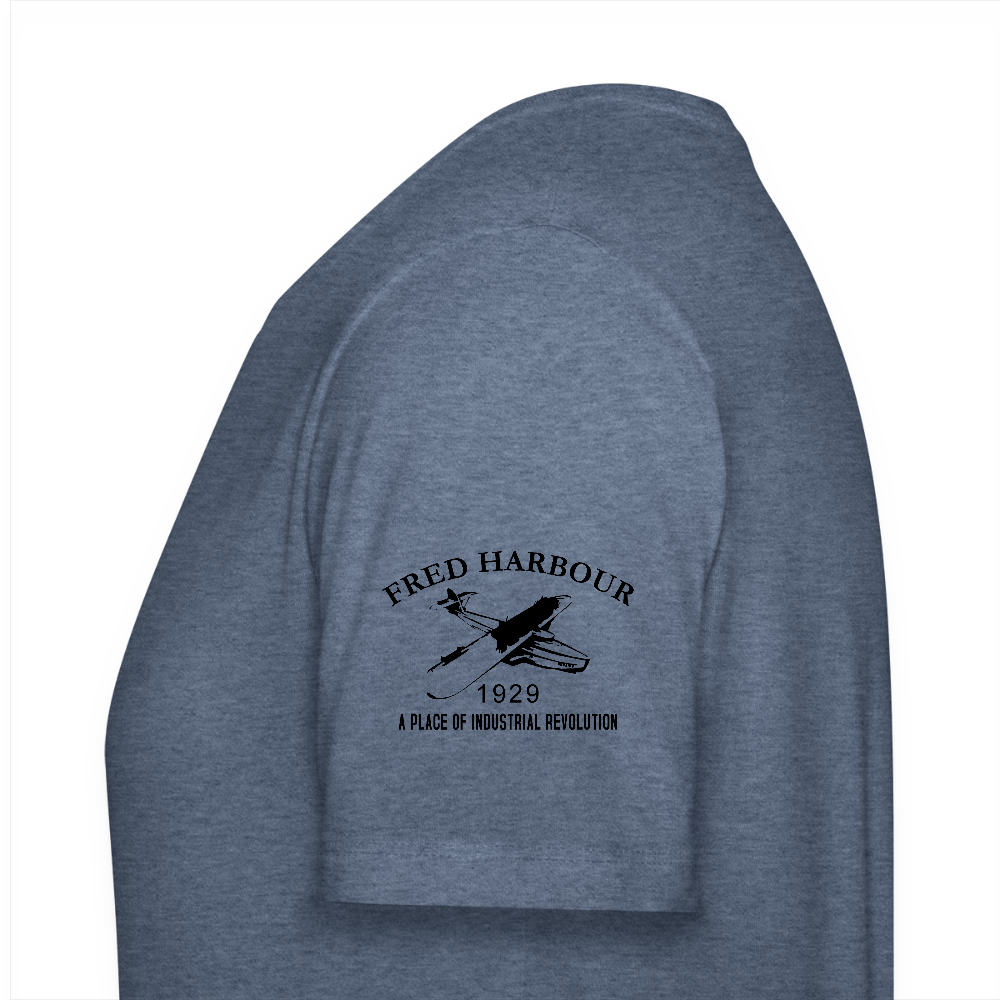 Unisex T-Shirt "Fly Alps" - Dunkelblau meliert