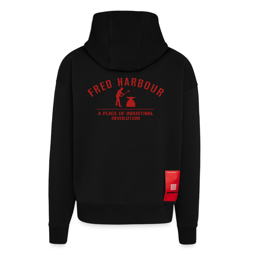 Premium Unisex Oversized Hooded Jacket - SOLID BLACK