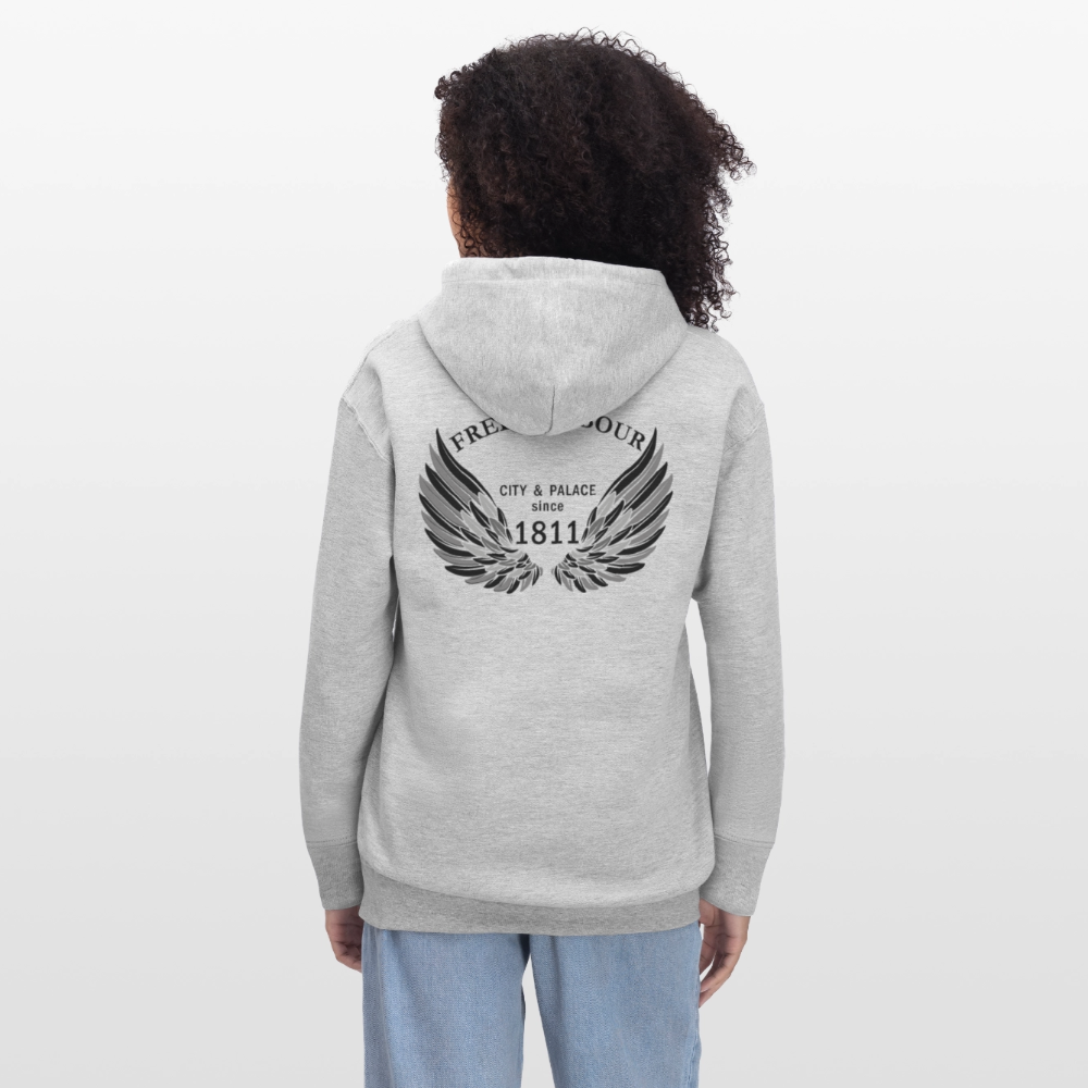 Unisex Hoodie Wings - Hellgrau meliert